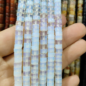 Venta al por mayor de fábrica: Cuentas espaciadoras Heishi de piedra natural, ágata y jaspe, cuentas sueltas Rondelle para la fabricación de pulseras, collares y joyería DIY. - Product Image 3