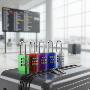 <span class=keywords><strong>Cadenas</strong></span> à combinaison antivol SAMHOO de haute qualité, multicolore, en aluminium, à 3 chiffres, pour la sécurité des bagages et des équipements de sport – Vente directe usine - Product Image 4