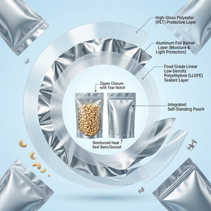 Bolsas Ziplock <span class=keywords><strong>de</strong></span> PE a Granel Resistentes a la Humedad para Envasado <span class=keywords><strong>de</strong></span> Alimentos con Cierre Superior para Almacenamiento <span class=keywords><strong>de</strong></span> Snacks y Frutos Secos - Product Image 4