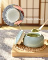 Ensemble de fouets à matcha en porcelaine de qualité alimentaire, design moderne et luxueux, durable, 7 pièces, ensemble de thé, sac en rotin fait main, pot en céramique Fujian, bambou