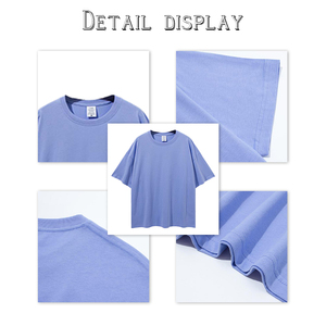T-Shirt Oversize Homme Vierge, Logo Personnalisé en Sérigraphie Gonflante, Grande <span class=keywords><strong>Taille</strong></span>, 100% Coton, Manches Courtes Unisexe, pour Hommes et Femmes - Product Image 4