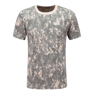 Camiseta de Pesca Personalizada de Algodón Puro, Transpirable, que Absorbe la Humedad, Elástica, con Estampado de Camuflaje, Estilo Vintage, Manga Corta, Ropa de Trabajo - Product Image 3