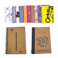 Carnet de notes créatif BKS A6 en cuir avec couverture PP, spirale, pour étudiants, taille personnalisable, 50 feuilles, impression numérique