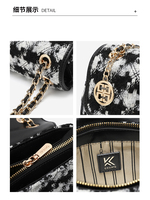 Sac à bandoulière pour femme tendance, sac à rabat à chaîne pied-de-poule Printemps/Été 2026