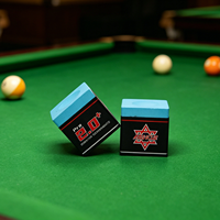 ASN WJQK-03 Craie de billard premium 22 mm, emballage en feuille d'argent, craie carrée pour queue de billard, haute friction, antidérapante