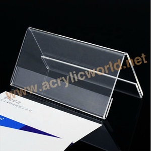 Clear Acrylic Table Tent <b>Stand</b> Double-Sided Countertop Sign Holder for Restaurant Menus and Retail Promotions - Product Image 3