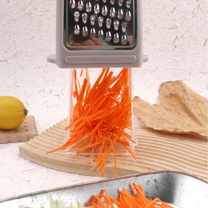 Rallador de acero inoxidable con contenedor, cortador de verduras multifunción para uso en la cocina - Product Image 3
