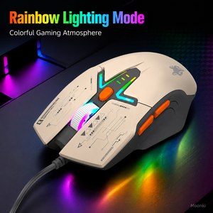 Ratón para Juegos con Cable RGB, Estilo Mecánico, 6 Botones, Ratón Óptico Ergonómico, Periféricos para PC, Laptop y Escritorio - Product Image 4