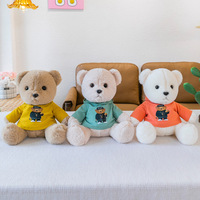 Ours en peluche mignon OEM avec sweat à capuche personnalisé peluches en PP coton rempli peluche ours en peluche pour enfants cadeau