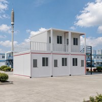 Maison conteneur pliable de 20 pieds, structure en acier galvanisé, utilisable comme bureau et résidence