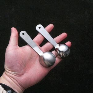 Cuillère doseuse en acier inoxydable 20 ml, durable, avec logo personnalisé, qualité 304, polie au sable et à l'eau, idéale pour la promotion, gadget de cuisine et de pâtisserie - Product Image 4