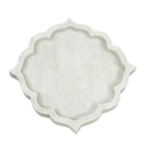 Venta directa de alta calidad únicos platos de mármol indio respetuosos con el medio ambiente piedra artesanía artística restaurante cocina bandeja plato suministrado - Product Image 2