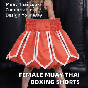 <b>Women</b> High Waist <b>Red</b> Pleated Taekwondo <b>Shorts</b> Elastic Waist Martial Arts Wear Breathable Training Equipment - Product Image 2