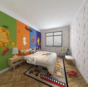 <span class=keywords><strong>Papier</strong></span> <span class=keywords><strong>peint</strong></span> mural de basket-ball populaire directement frotté pour la chambre de garçon - Product Image 1