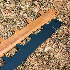 Bordure de jardin en acier galvanisé style Art Déco, bandes métalliques pliables thermolaquées, séparateur de chemin de jardin à clouer - Product Image 6