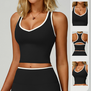 Áo tập Yoga, áo ba lỗ chạy bộ, quần áo tập thể thao nữ ôm dáng, thiết kế riêng năm 2026, có thể in logo tùy chỉnh - Product Image 1