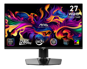 Vente en gros de moniteur MSI MAG 271QP QD-OLED X28 2K 280Hz QD-OLED, 0,03 ms, compatible G-SYNC, FreeSync Premium Pro, garantie de 3 ans contre les dégradations - Product Image 1