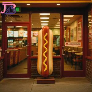 Escultura <span class=keywords><strong>de</strong></span> perrito caliente personalizada, hecha <span class=keywords><strong>de</strong></span> material <span class=keywords><strong>de</strong></span> resina <span class=keywords><strong>de</strong></span> fibra <span class=keywords><strong>de</strong></span> vidrio, letreros <span class=keywords><strong>de</strong></span> escaparate al aire libre y decoraciones <span class=keywords><strong>de</strong></span> stand <span class=keywords><strong>de</strong></span> ventas - Product Image 2