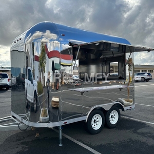 Chariots de vente ambulante 2025 Camion Van Mobile Pizza BBQ Fast Food Remorque - Product Image 1