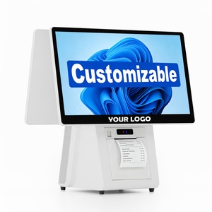 Sistema POS Bianco da 15,6 Pollici, Registratore di Cassa Efficiente con Schermo Touch, Terminale POS Windows con Stampante per Ricevute, Sistema POS All-in-One - Product Image 1