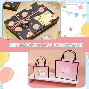 Adesivi Colorati per <span class=keywords><strong>Auguri</strong></span> di Buon <span class=keywords><strong>Compleanno</strong></span> 1.5x2 Pollici, Prezzo di Fabbrica, Vendita Calda, per Bouquet e Regali - Product Image 4