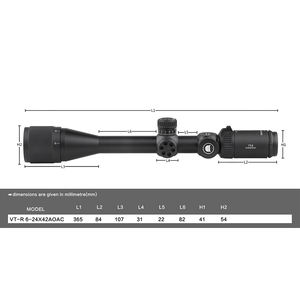 VT-R de telescopio, tubo de 6-24X42 AA25.4 mm con mira iluminada - Product Image 3