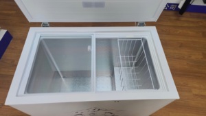 Energy Saving Double Door Factory 200 L 12V 24V With Adapter Solar Fridge Freezer <b>Refrigerator</b> Dc Solar Fridge Freezer - Product Image 3