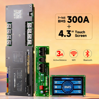 Placa de Protección de Batería de Litio Lifepo4 TDT 8S 16S 100A 200A 24V 48V, Circuitos Integrados de Equilibrio de Celdas LFP, Pantalla LCD Inteligente, BMS RS485