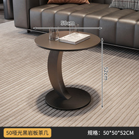 Table Basse en Dalle de Roche Luxe Léger de Style Italien, Fabrication Personnalisable, Table de Salon Combinaison Ovale Artistique