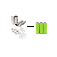 Boîtier de batterie cylindrique AAA 10440 avec capuchon, isolation, joint torique, acier nickelé, marque ATSM pour la recherche sur les batteries lithium-ion