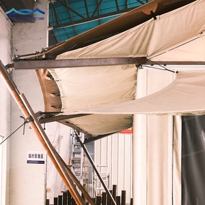 Valley Luxury Hotel Glamping avec salle de bain Structure en acier Tente de camping familiale Lodge Safari imperméable - Product Image 5