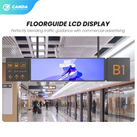 Écran LCD ultra-large étiré de type barre étroite pour les écrans de bordure de rayonnages de métros, aéroports et gares
