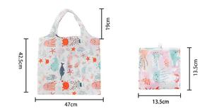 Fábrica de alta calidad, precio bajo, venta al por mayor, poliéster reutilizable respetuoso con el medio ambiente, diseños de colores personalizados, compras plegables - Product Image 3