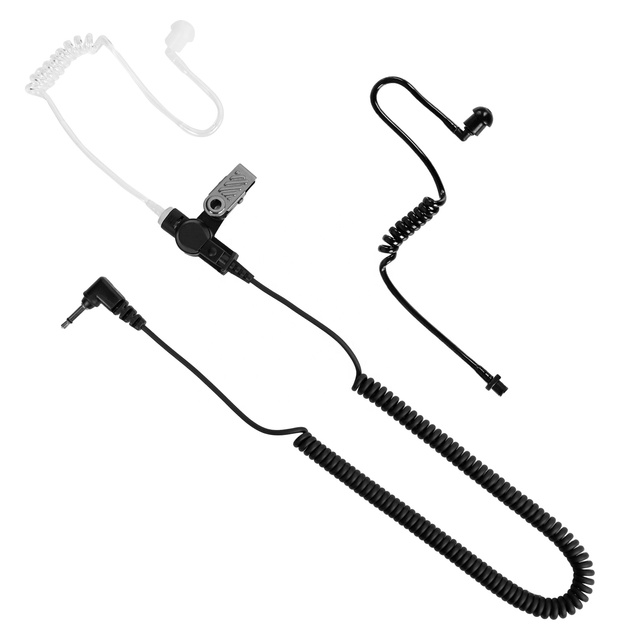 Air Acoustic Tube Headset Earpiece Walkie Talkie Listening 3.5mm Security Guard Professional Accessories Earhook 0-10KM Range