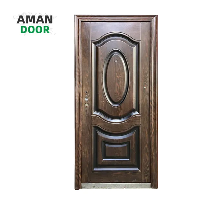 Дверь AMAN, китайский производитель, дизайн дома, передняя дверь, простой дизайн, металлическая дверь