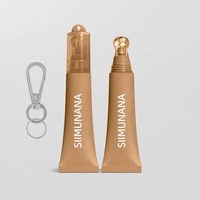 Gloss à lèvres végan hydratant longue tenue, haute brillance, repulpant, multicolores, tube souple, embout métallique, logo personnalisé, avec porte-clés