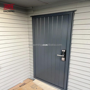 <span class=keywords><strong>Porte</strong></span> <span class=keywords><strong>d</strong></span>'<span class=keywords><strong>entrée</strong></span> de villa de luxe moderne en acier avec auvent en aluminium peint et incrustations de verre, design de <span class=keywords><strong>porte</strong></span> extérieure antivol - Product Image 2
