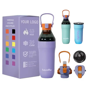 Vaso Térmico de Café Personalizado al por Mayor con Logotipo, Taza de Viaje 2 en 1 con Tapa, Deportiva, Portátil, de Gran Capacidad, Botella de Agua - Product Image 2