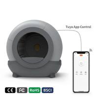 Kotak Kotoran Kucing Pintar 65L, Toilet Kucing Otomatis WiFi 2.4G Kontrol APP, Kotak Kotoran Kucing Otomatis Dapat Digunakan Selama 15 Hari