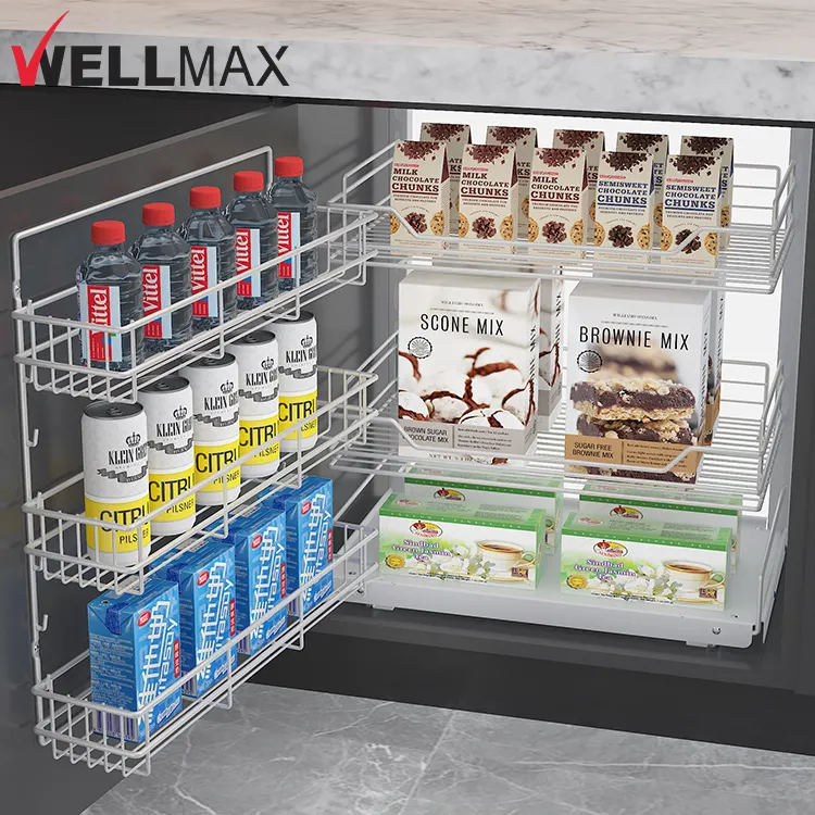 WELLMAX Soft Closer magico angolo cesto accessori per mobili Hardware filo angolo cieco per cucina