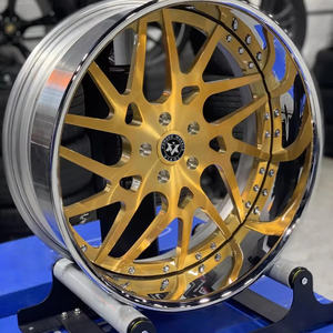 Velg Mobil 2 Piece 18 19 20 21 22 23 24 26 Inch Lapis Emas Chrome Deep Lip Forged Wheels untuk Chevrolet Impala BMW M3 M4 - Product Image 3