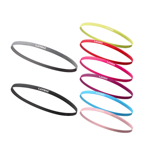 Diadema <span class=keywords><strong>Deportiva</strong></span> Elástica Delgada Antideslizante con Logotipo Personalizado, Diadema para el Cabello con Silicona para Deportes, Gimnasio, Yoga - Product Image 1