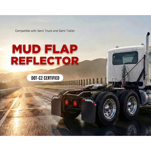 Reflector de Guardabarros Angulado de 24"x3" para Camión y Remolque, Aluminio Rojo/Blanco con Cinta Reflectante - Product Image 3