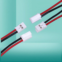 Cableado UL1007 24AWG Rojo y Negro con Conector Macho HY2.0 2P, Cable de Cobre Estañado para Control de Acceso y Cerraduras Inteligentes