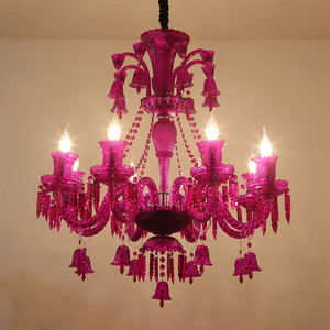 Lustre en cristal multicolore, lumière changeante colorée pour la décoration de mariage, salle de banquet, fête, événement, éclairage suspendu - Product Image 3