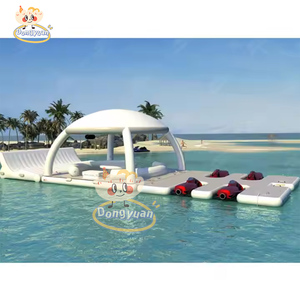 Multi-Use Inflatable Shade Tent Chinese Manufacturer Sea <strong>Pool</strong> <strong>Floating</strong> Platform Leisure Bar Sofa Lounger Row Water Parks - Product Image 1