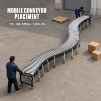 Table à roulettes extensible pour la manutention de colis dans les centres de distribution et l'utilisation sur les quais de chargement