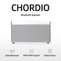 Haut-parleur de bureau en tissu tissé avec couvercle en aluminium brossé 50Hz~20KHz Système audio domestique OEM ODM Vente en gros Basses profondes et puissantes