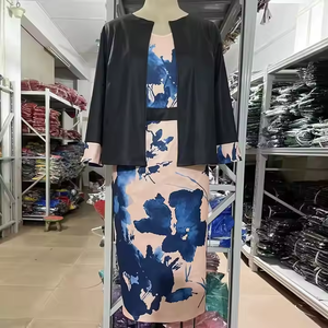 Traje de Mujer Talla Grande al por Mayor, Vestido Africano de Alta Calidad con Estampado 3D para Oficina, Conjunto de Dos Piezas Formal, Elegante e Informal - Product Image 5