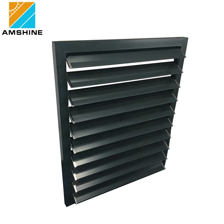 Aluminum adjustable louver profiles interior door blinds shutters metal louver window